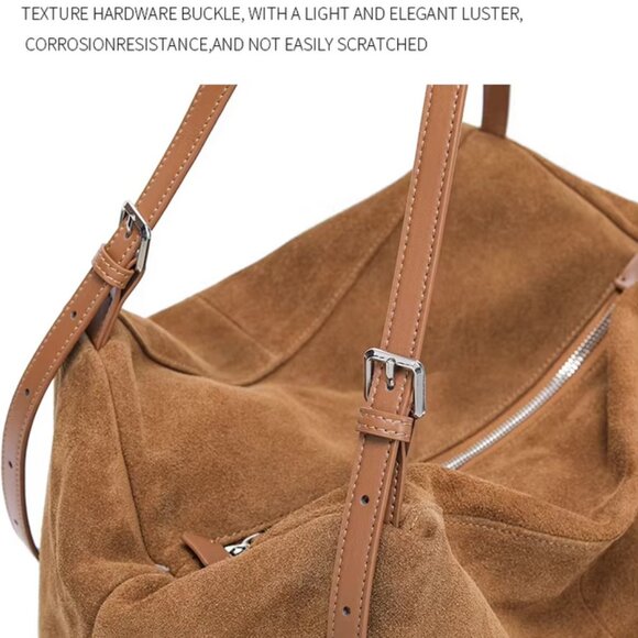 Elegant Indie Women’s Suede Premium Leather Shoulder Bag - Picture 2 of 8